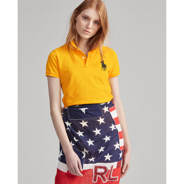 Bright Yellow Skinny-Fit Big Pony Polo Shirt Polo Ralph Lauren 1
