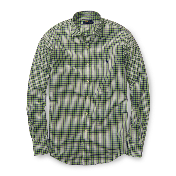 Royal/Lime Estate Slim-Fit Poplin Shirt Polo Ralph Lauren 1