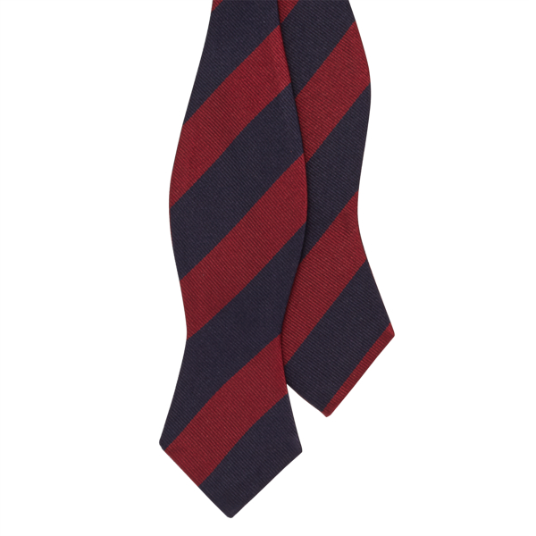 Navy/Wine Striped Silk Repp Bow Tie Polo Ralph Lauren 1
