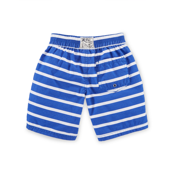 Royal/White Stripe Sanibel Striped Swim Trunk Boys 2-7 2