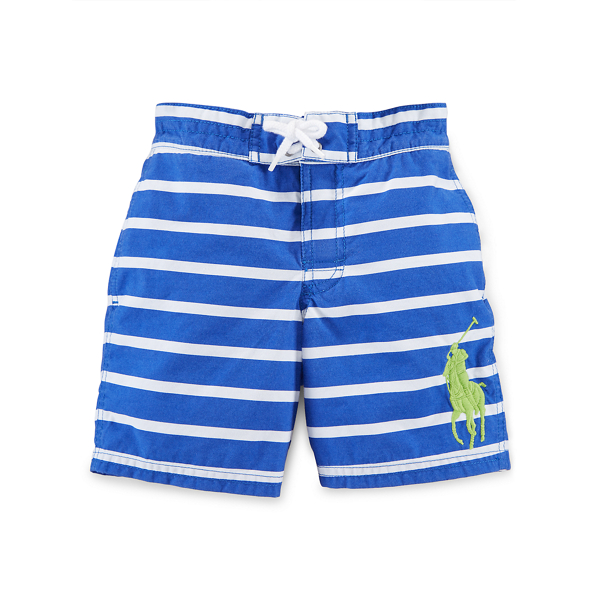 Royal/White Stripe Sanibel Striped Swim Trunk Boys 2-7 1