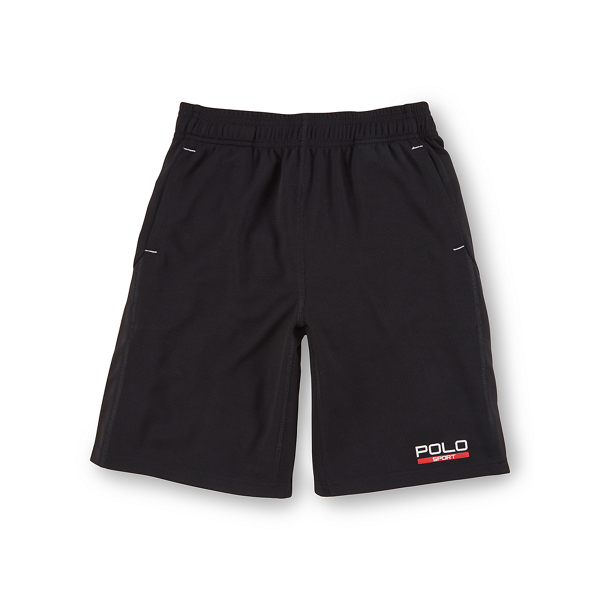 Polo Black Mesh Athletic Short Boys 8-20 1