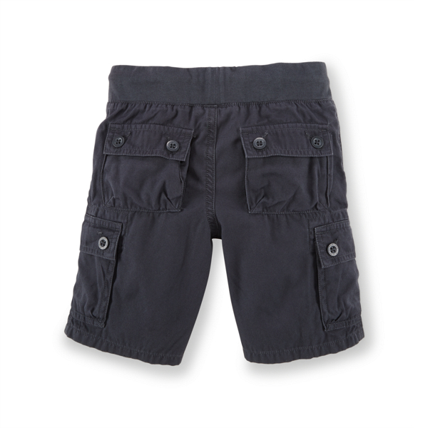 Black Mask Cotton Canvas Cargo Short Boys 2-7 2