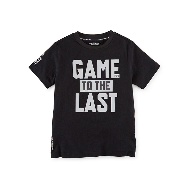 Polo Black Screen-Printed Cotton Tee Boys 2-7 1