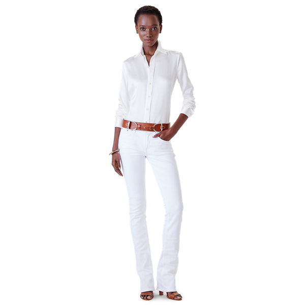 Cream Cindy Silk Shirt Ralph Lauren Collection 4