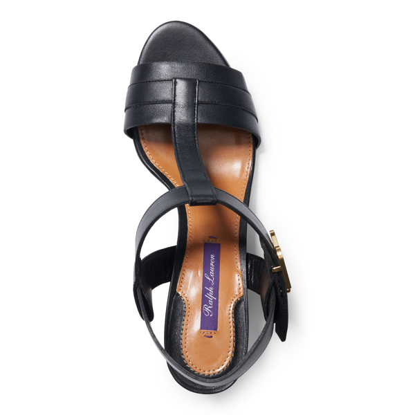 Black Paityn Nappa Leather Sandal Ralph Lauren Collection 2