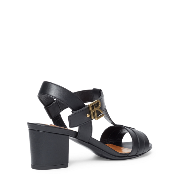 Black Paityn Nappa Leather Sandal Ralph Lauren Collection 4