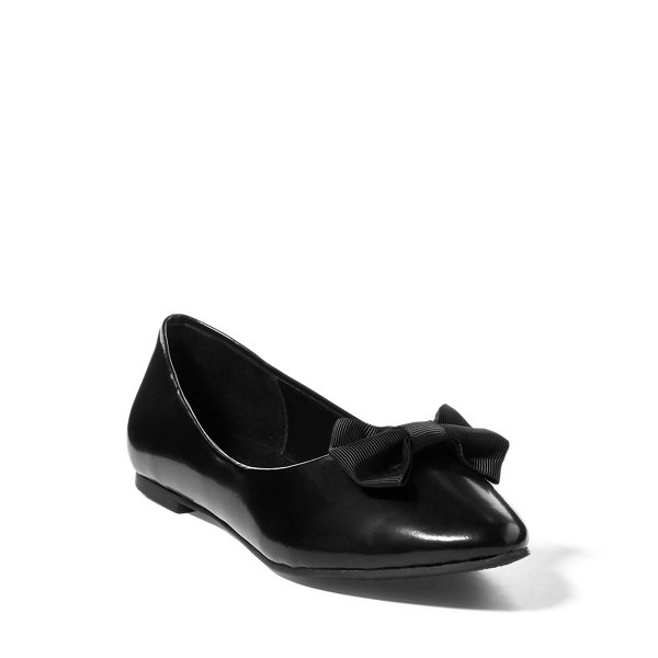 Black Leather Nala Ballet Flat Junior 2