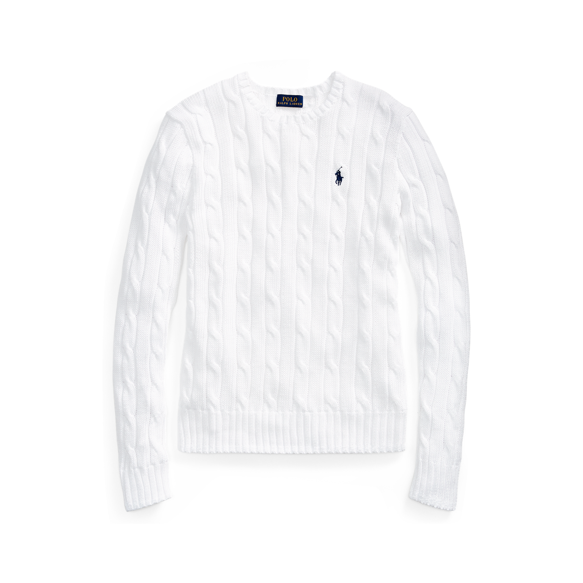Polo RalphLauren｜ROUND NECK KNITS (710888284002) Cable-Knit Cotton Crewneck Sweater | Ralph Lauren