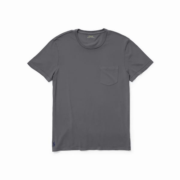 Italian Grey Cotton Jersey Pocket T-Shirt Polo Ralph Lauren 1