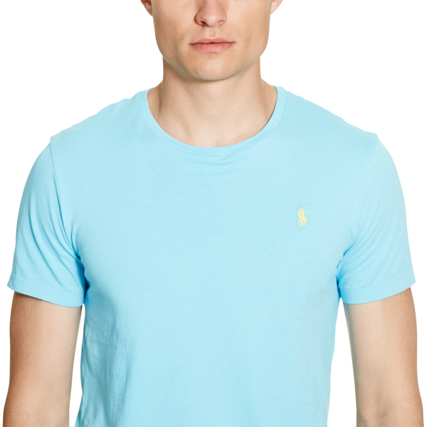 French Turquoise Custom Slim Fit Cotton T-Shirt Polo Ralph Lauren 3