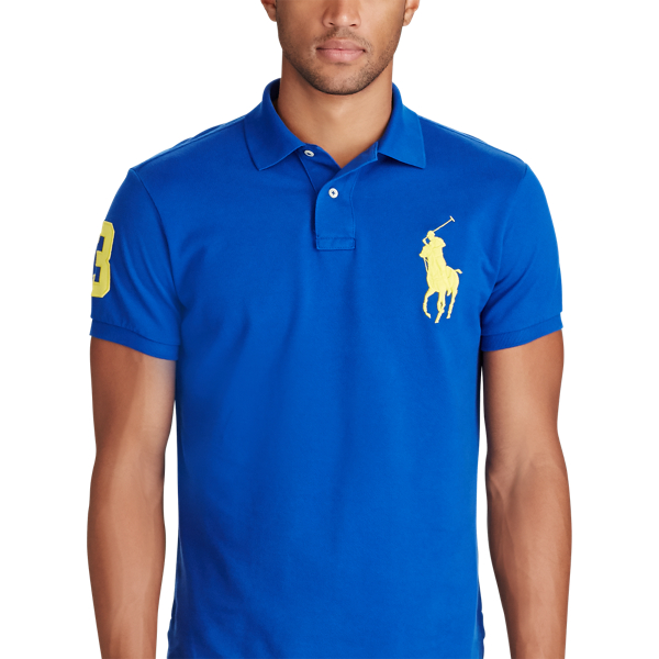 New Sapphire Custom Slim Fit Mesh Polo Polo Ralph Lauren 3