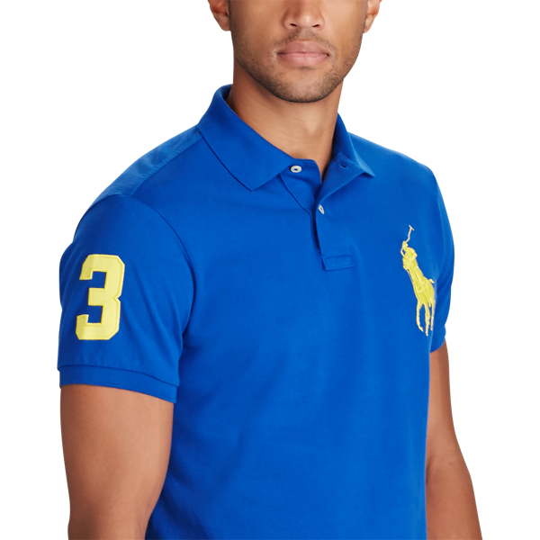 New Sapphire Custom Slim Fit Mesh Polo Polo Ralph Lauren 4