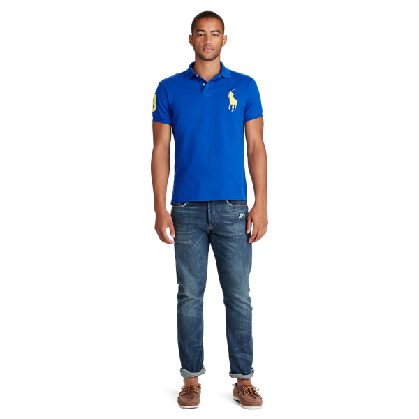 New Sapphire Custom Slim Fit Mesh Polo Polo Ralph Lauren 5