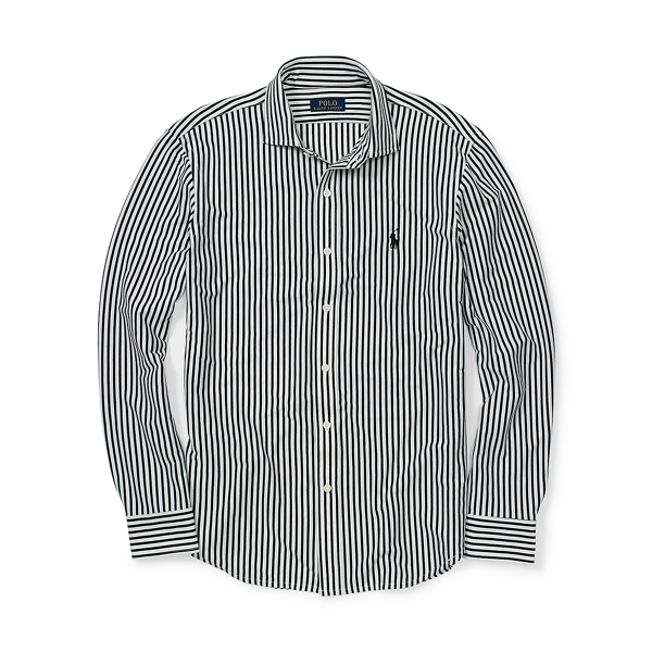 White/Polo Black Striped Knit Jersey Shirt Polo Ralph Lauren 1
