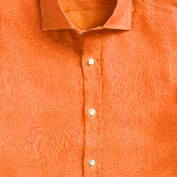 Orange Aston Linen Sport Shirt Purple Label 7