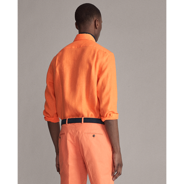 Orange Aston Linen Sport Shirt Purple Label 5