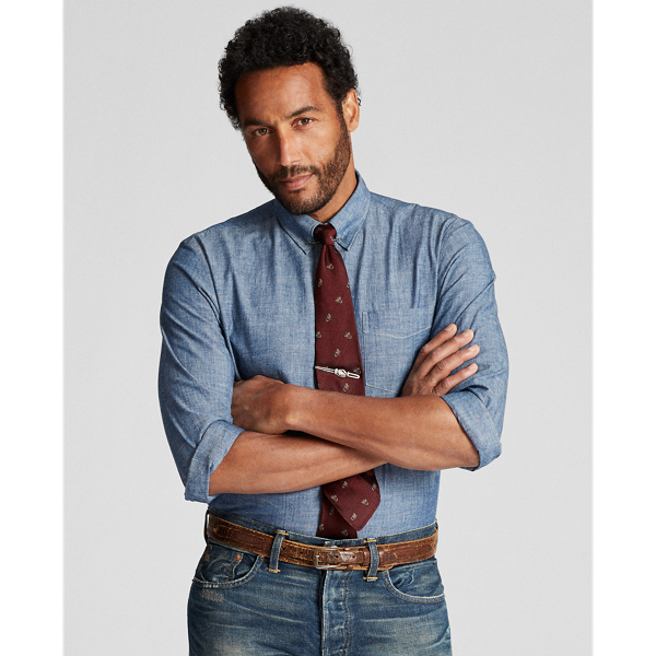 Slim Fit Chambray Shirt