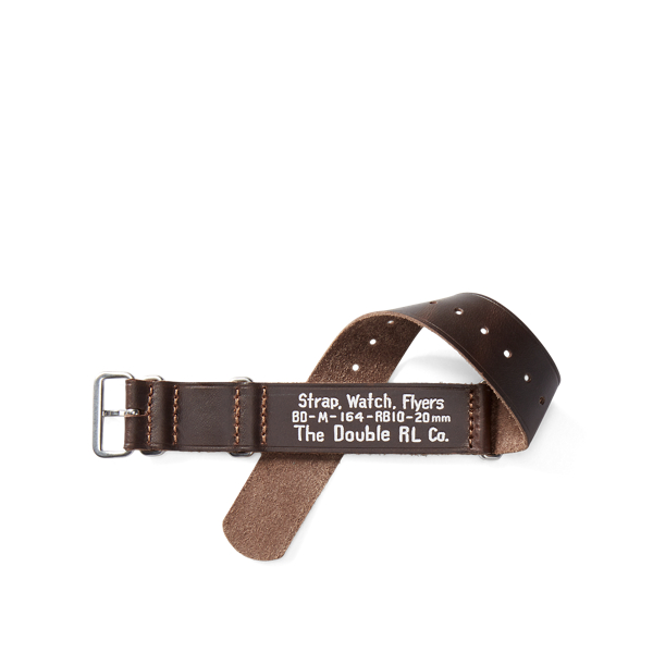 Dark Brown Leather Watch Strap RRL 3