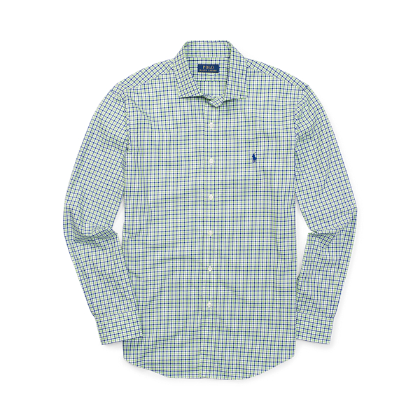 Royal/Lime Classic Fit Cotton Shirt Big & Tall 1