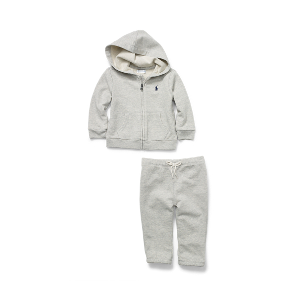 Ensemble Active en coton &eacute;ponge Baby Boy en Light Grey 2