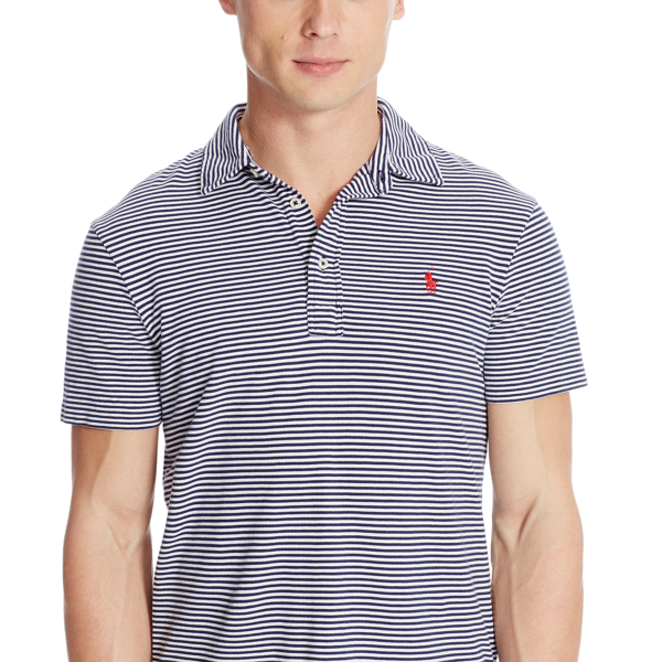 Newport Navy/White Featherweight Mesh Polo Shirt Polo Ralph Lauren 3