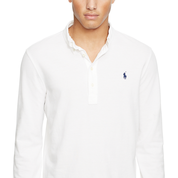 White Featherweight Mesh Popover Polo Ralph Lauren 3