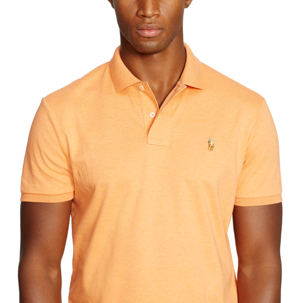 True Orange Heather Custom Slim Fit Polo Shirt Polo Ralph Lauren 3