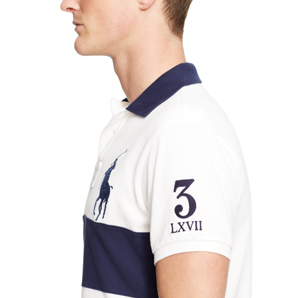 White Classic Fit Mesh Polo Shirt Polo Ralph Lauren 4