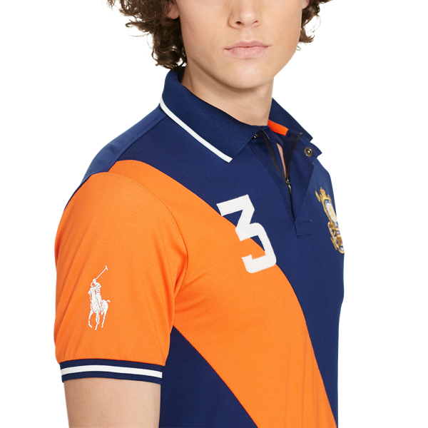 Navy/Orange BlackWatch Custom Fit Polo Polo Ralph Lauren 4