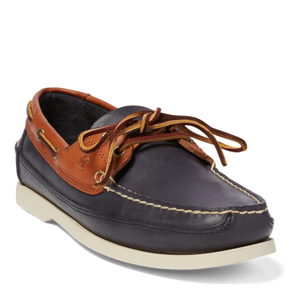 Navy/Teak Calfskin Boat Shoe Polo Ralph Lauren 2