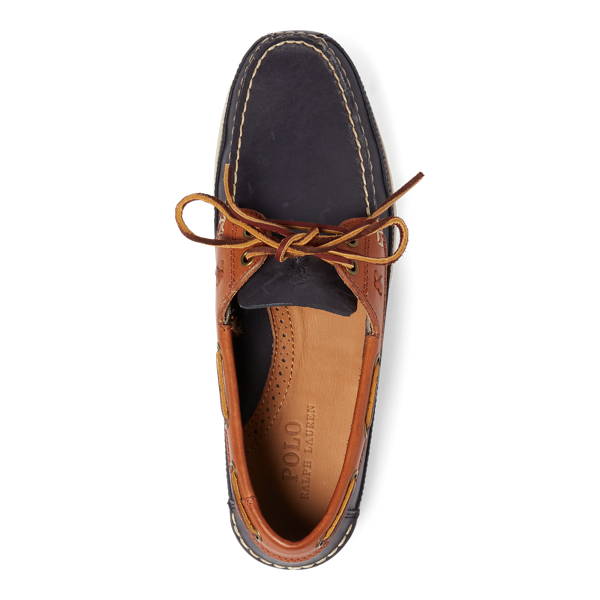 Navy/Teak Calfskin Boat Shoe Polo Ralph Lauren 3