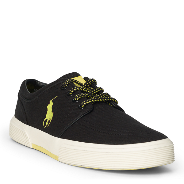 Polo ralph lauren men's faxon low sneaker black hotsell