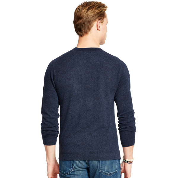 Indigo Stripe Cashmere Crewneck Sweater Polo Ralph Lauren 2