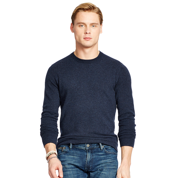 Indigo Stripe Cashmere Crewneck Sweater Polo Ralph Lauren 1