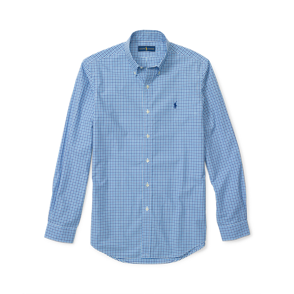Powder Blue/Royal Classic Fit Cotton Shirt Polo Ralph Lauren 1