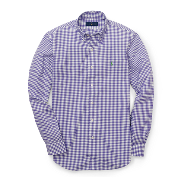 Purple/White Classic Fit Cotton Shirt Polo Ralph Lauren 1