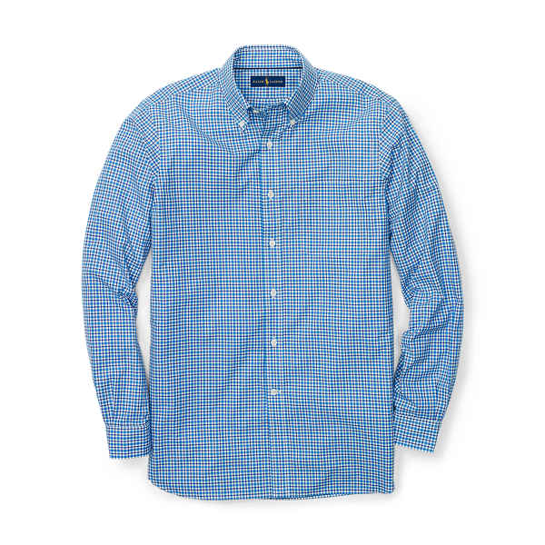 Turquoise/Navy Classic Fit Cotton Shirt Polo Ralph Lauren 1