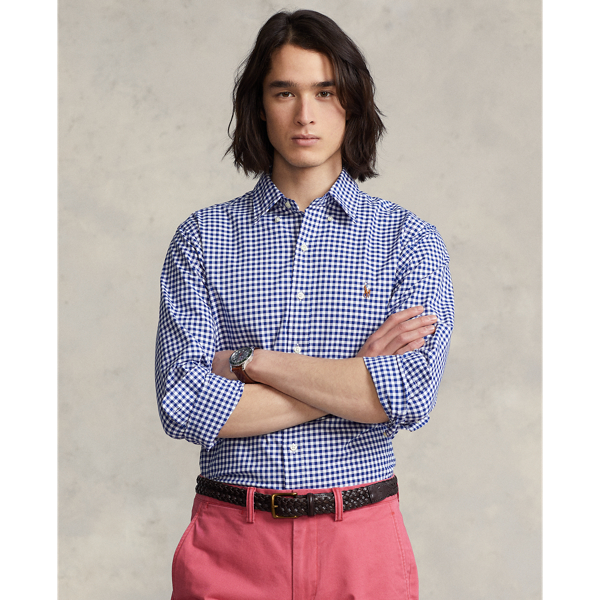 Ralph lauren slim fit blue shirt deals