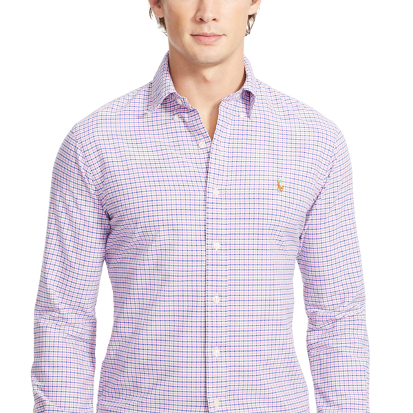 Royal/Rose Classic Fit Cotton Shirt Polo Ralph Lauren 3