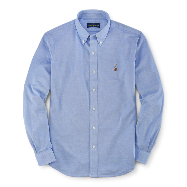 Ralph lauren slim fit knit oxford shirt online