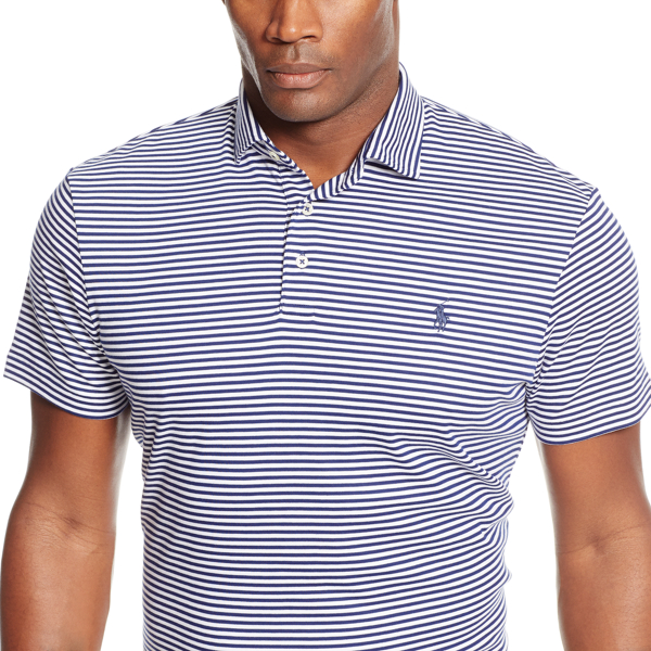 Fall Royal/White Classic Fit Soft-Touch Polo Big & Tall 3