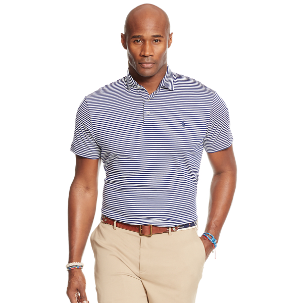 Fall Royal/White Classic Fit Soft-Touch Polo Big & Tall 1