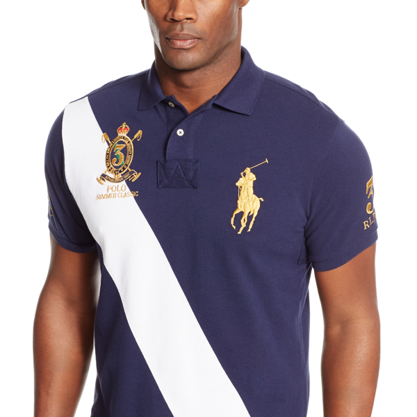 French Navy Classic Fit Mesh Polo Shirt Big & Tall 3