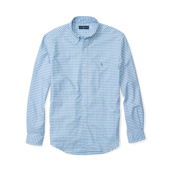 Slate Blue/White Classic Fit Stretch Shirt Big & Tall 1