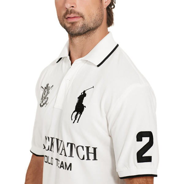 White BlackWatch Classic Fit Polo Big & Tall 4
