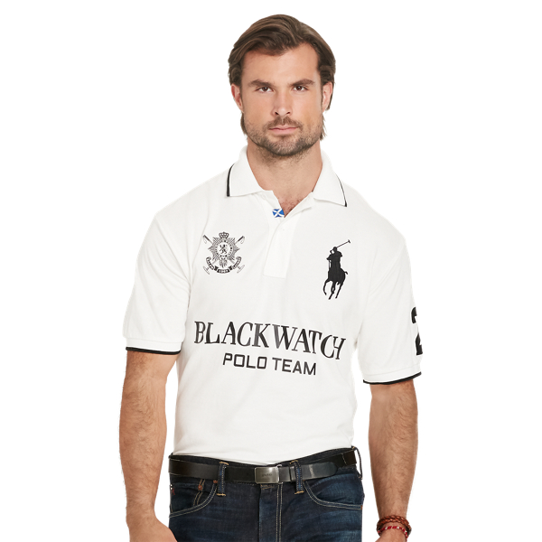 White BlackWatch Classic Fit Polo Big & Tall 1