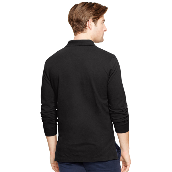 Polo Black Custom Fit Long-Sleeve Polo Polo Ralph Lauren 2