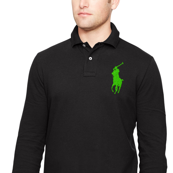 Polo Black Custom Fit Long-Sleeve Polo Polo Ralph Lauren 3