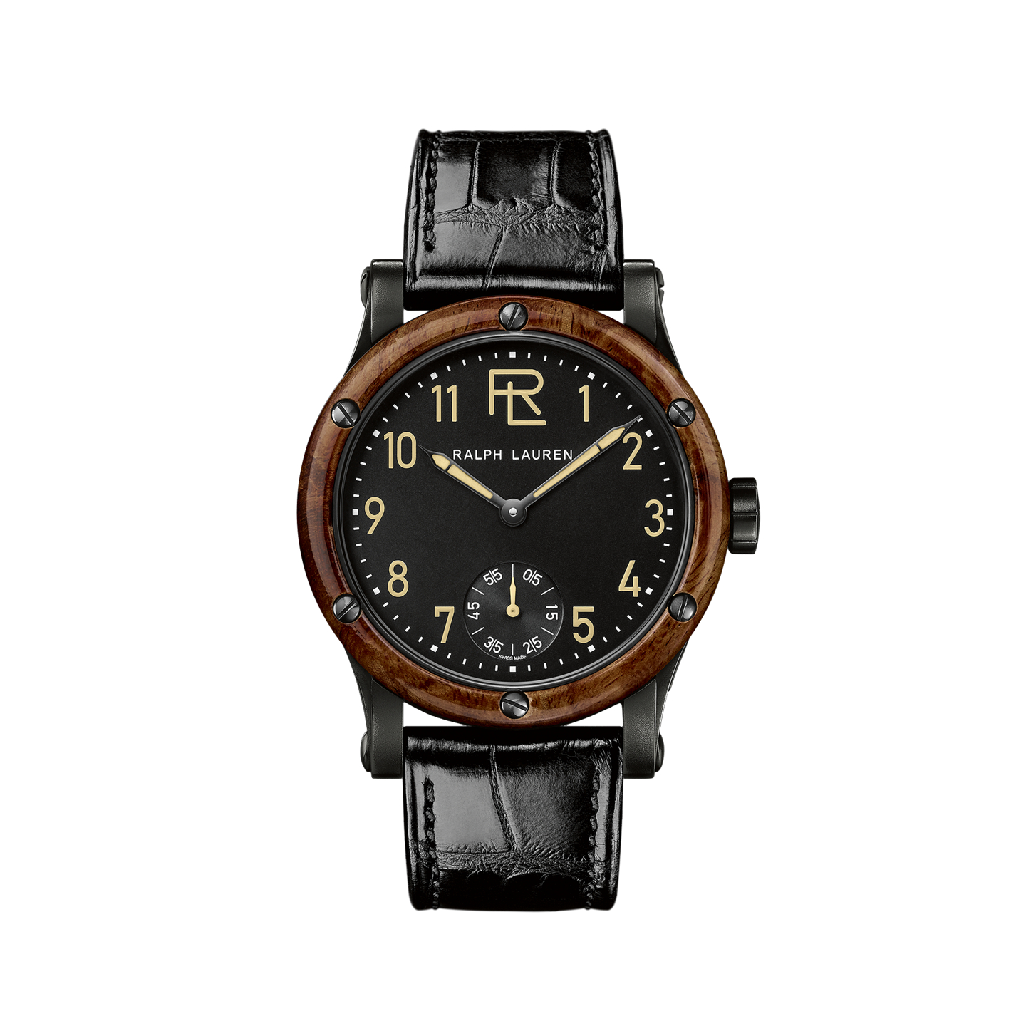 Мужские часы Ralph Lauren 45 MM Steel Watch, цвет: Чёрный — фото 1
